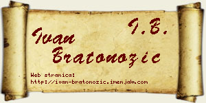 Ivan Bratonožić vizit kartica